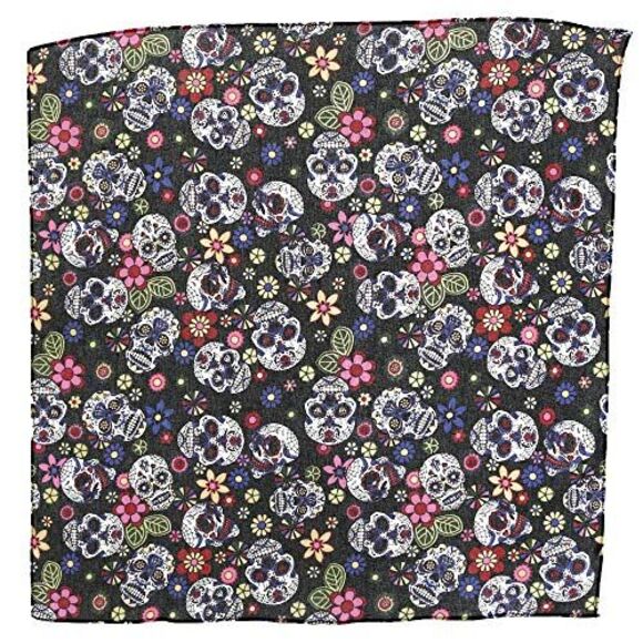 CTM Day of the Dead Skull Print Bandana - Picture 5 of 6